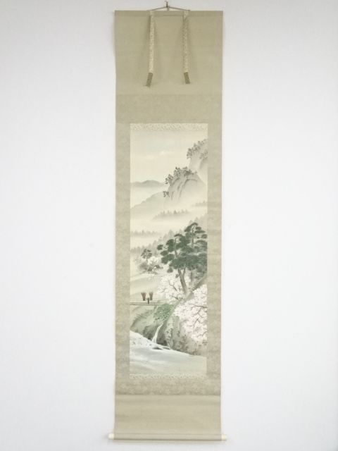 JAPANESE HANGING SCROLL / HAND PAINTED / SCENERY
